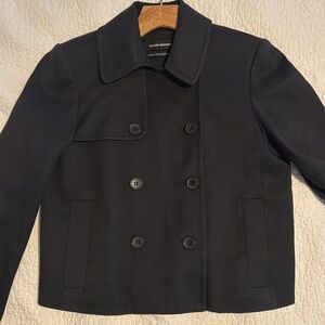 CLUB MONACO Alista NAVY cropped double breasted trench jacket coat - Size 4